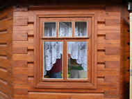 Detail okna - ruční výroba
